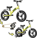Balance Bike 2 in 1 with Pedals Brake Training Wheels Kickstand