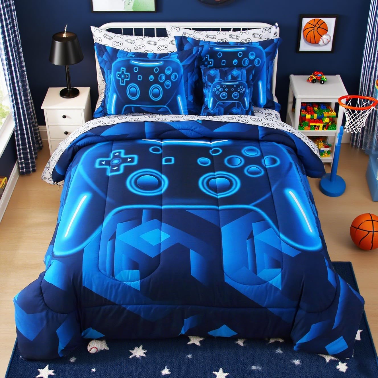 Mooreeke Kids Twin Comforter Set for Boys - Gaming Bedding
