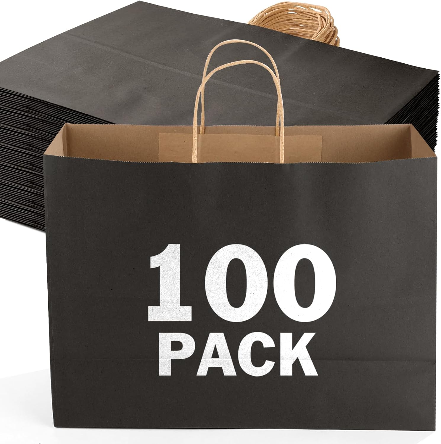 Large Kraft Paper Bags with Handles for Weddings and Parties