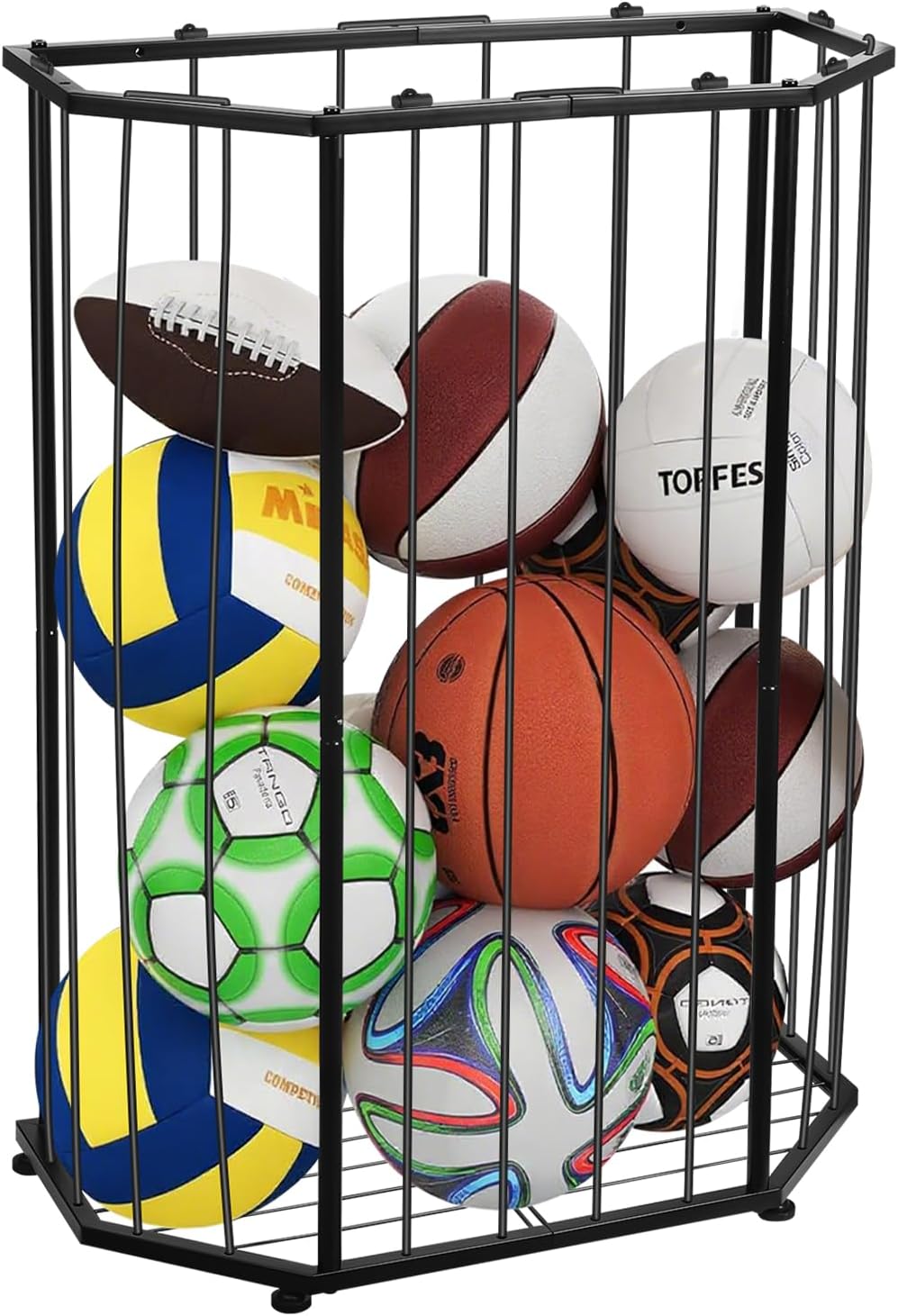 Garage Ball Storage Rack for Organized Sports Equipment Storage