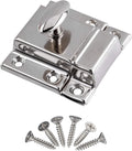 Large Stamped Nickel Plated Cabinet Door Latch - Pack of 6