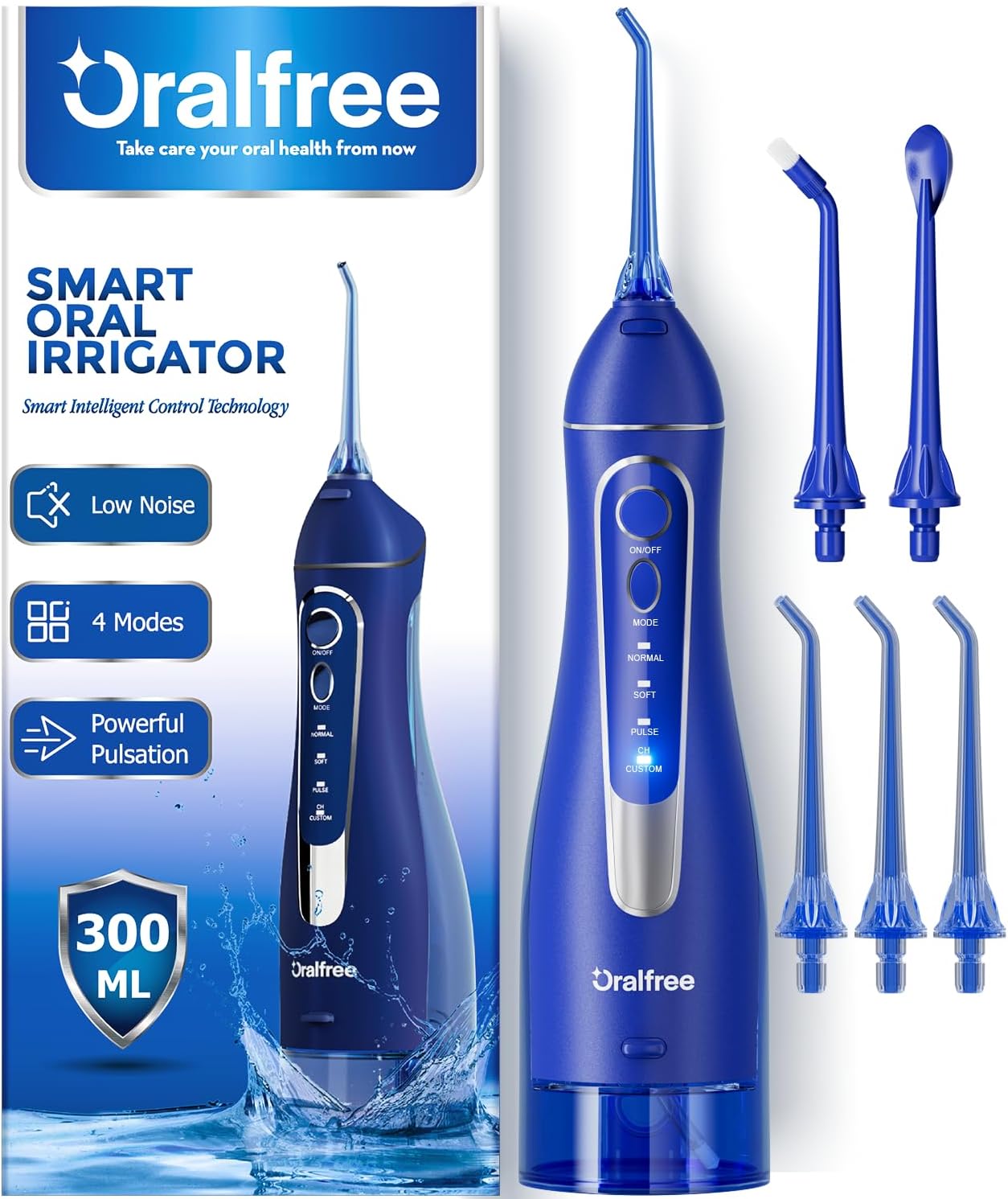 Oralfree Water Dental Flosser Cordless for Effective Teeth Cleaning