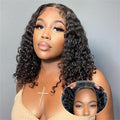 Curly Bob Wig Human Hair Deep Wave HD Lace Front Wigs - Ready To Wear