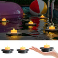 Solar Floating Pool Lights 3-Pack - Warm Candle-Like Glow for Pools