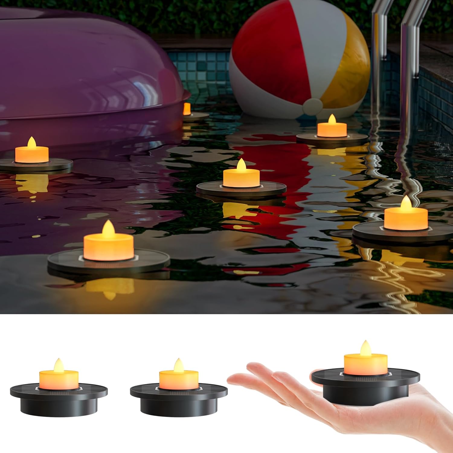 Solar Floating Pool Lights for Outdoor Decor and Events
