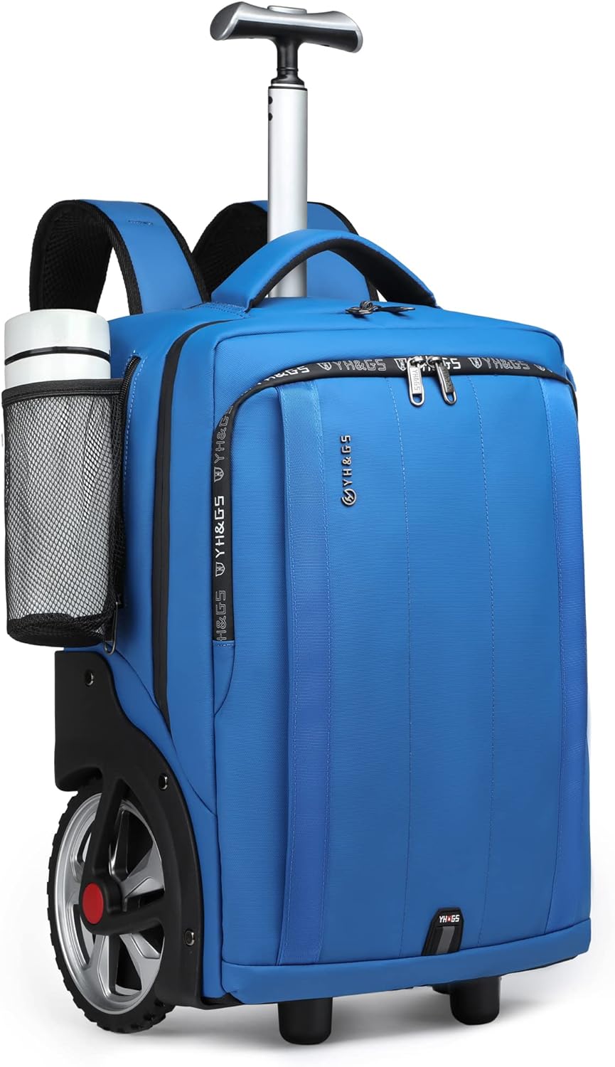 Rolling Backpack with Wheels for Travel and Work - Large Capacity