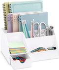 Efficient White 9-Compartment Desk Organizer - Keep Your Desk Neat! | My Space Organizers