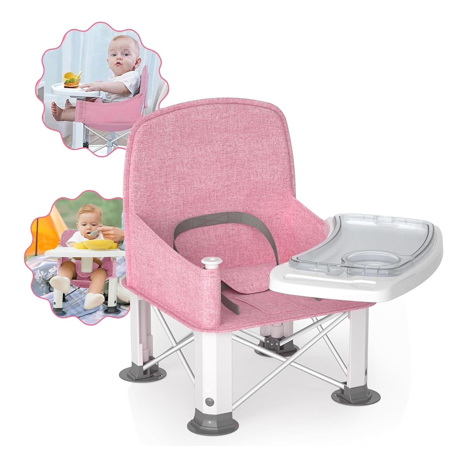 Stable & Portable Baby Booster Seat - Pink