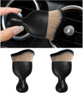 Car Interior Dust Brush 2PCS - Compact Scratch Free Auto Detailing Set