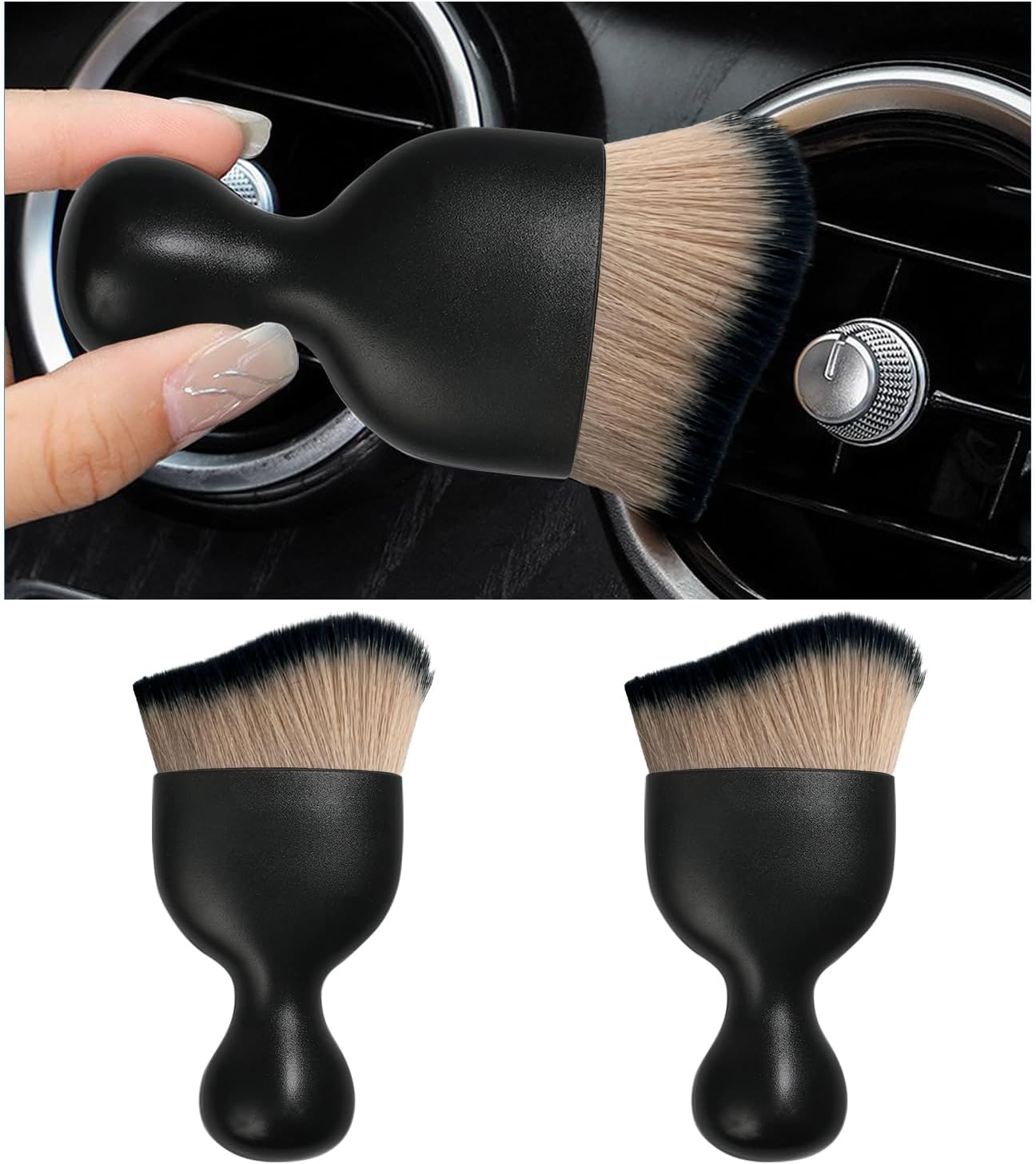 Soft Dust Brush Set for Auto Detailing - Gentle Cleaning