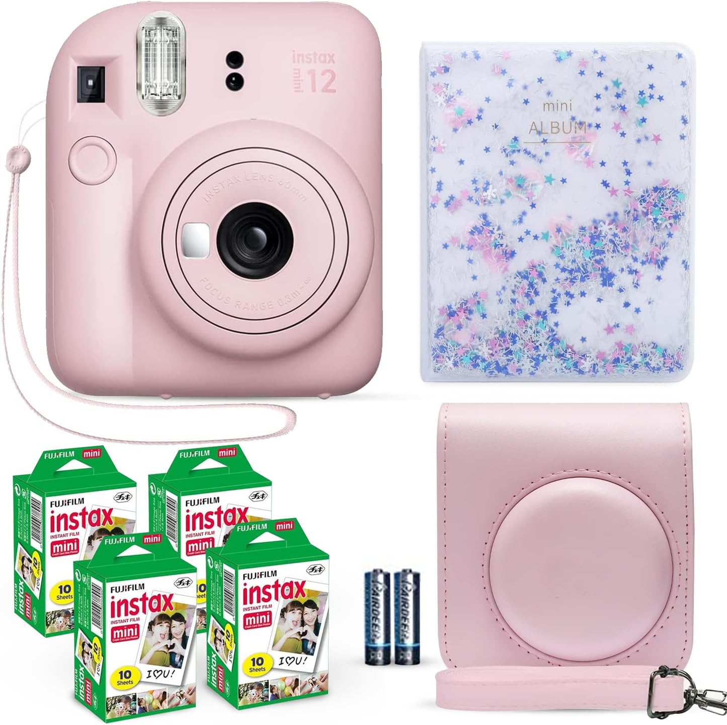 Capture Memories Bundle: Fujifilm Instax Mini 12 Camera + Film Pack + More