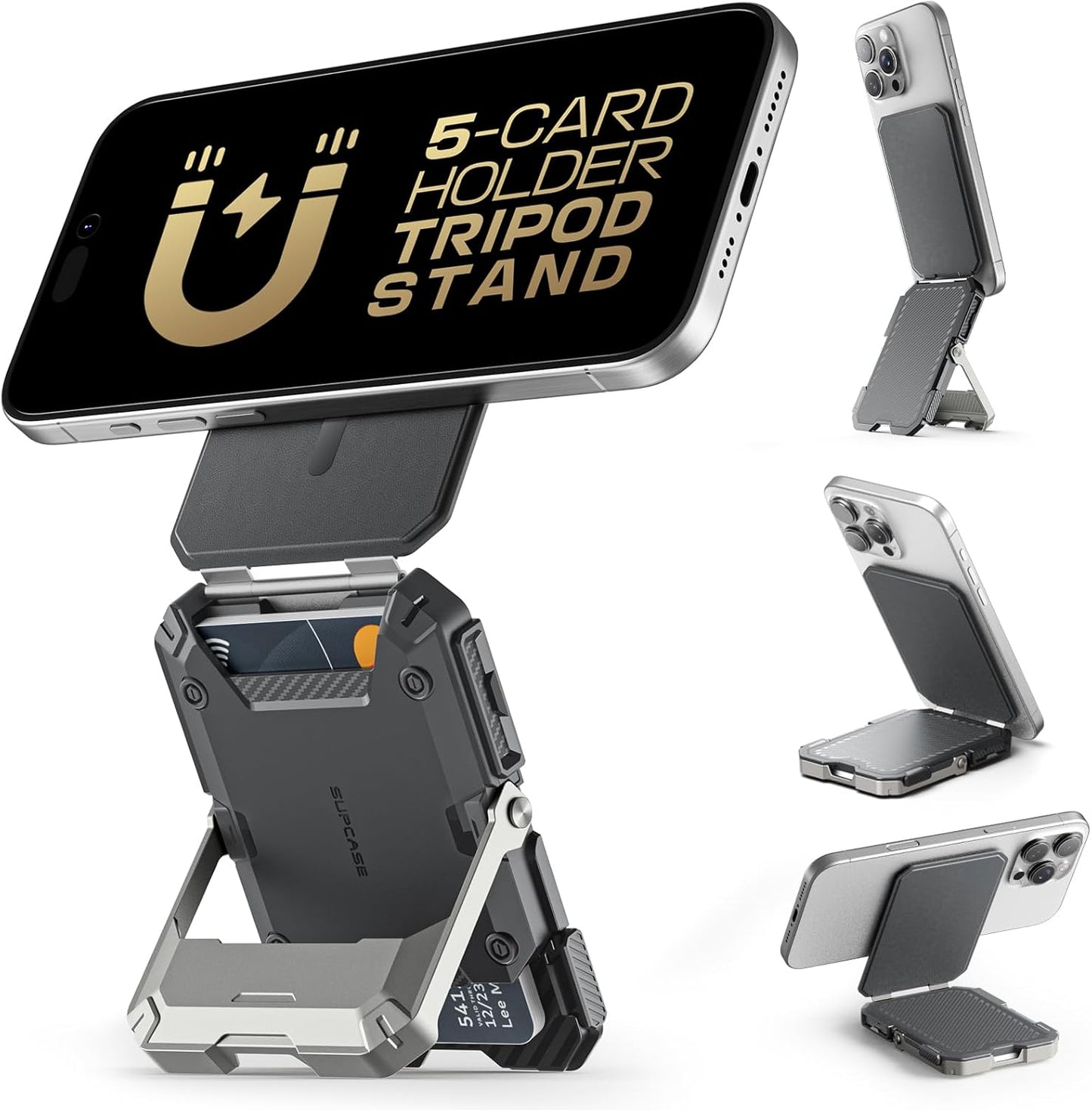 Magnetic Wallet with Stand for iPhone 17/16/15/14/13/12 Series