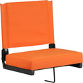 Portable Stadium Seat 500 lb Capacity Orange - Folding Padded Bleacher
