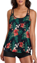 Tankini Swimsuit Two Piece - Flowy Tummy Control Tankini