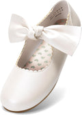 Girls Ballerina Flats Mary Jane Front Bow Dress Shoes - Sparkly Like