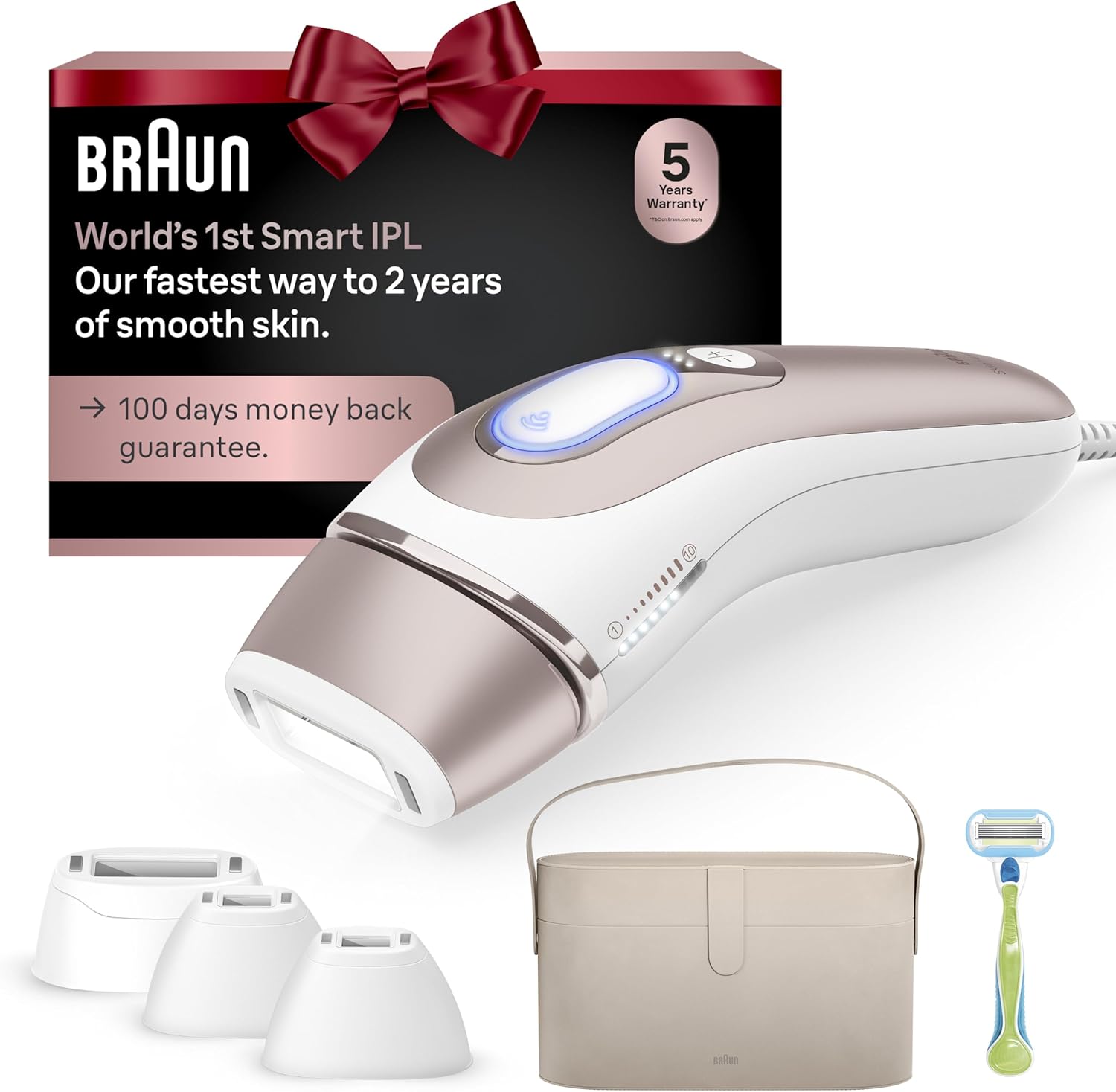Braun Smart IPL Hair Removal Device for Permanent Hair Reduction