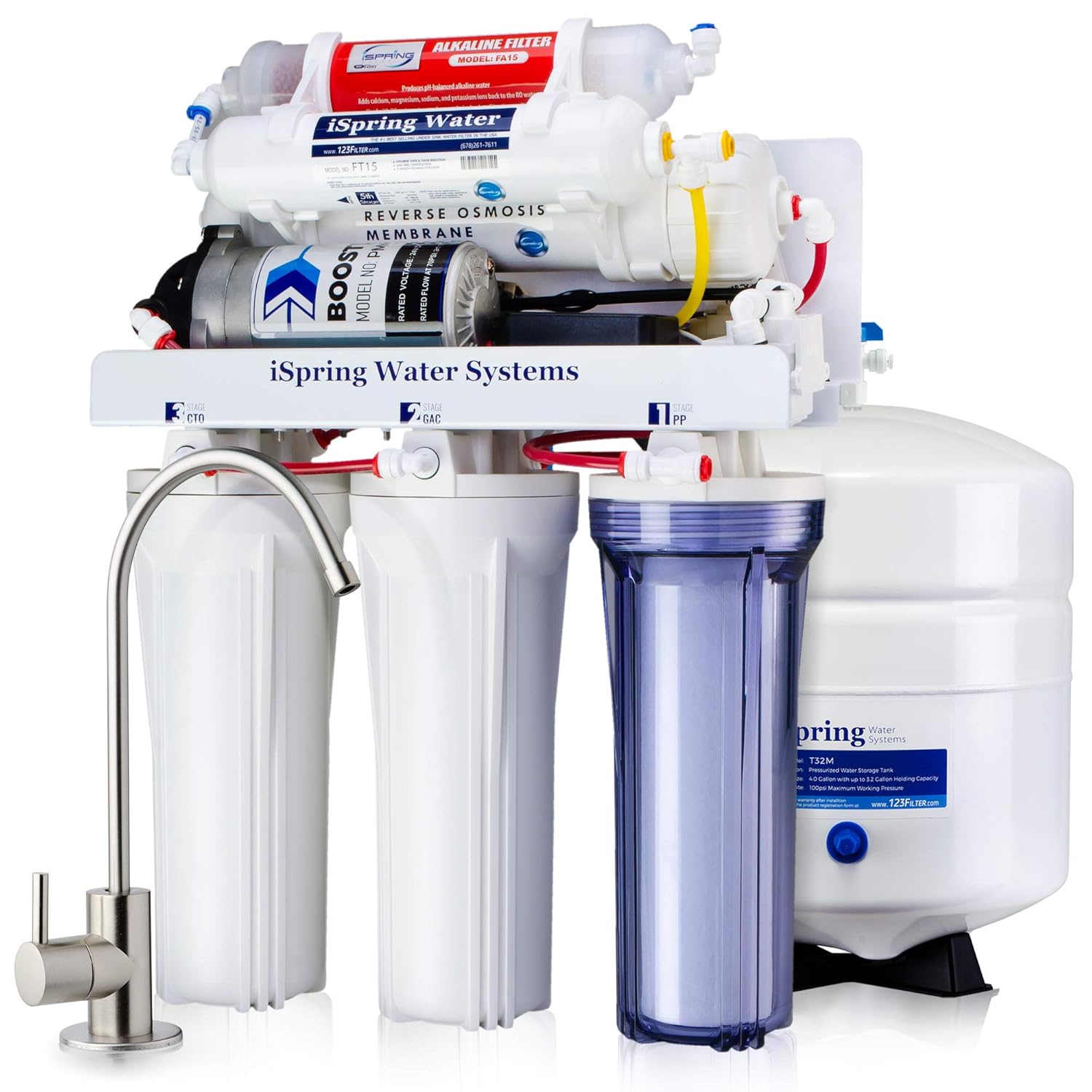 iSpring RCC7P-AK 6-Stage Reverse Osmosis Water Filter System