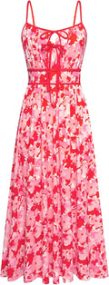 Floral Boho Spaghetti Strap Maxi Dress - Flattering Summer Fit GRACE