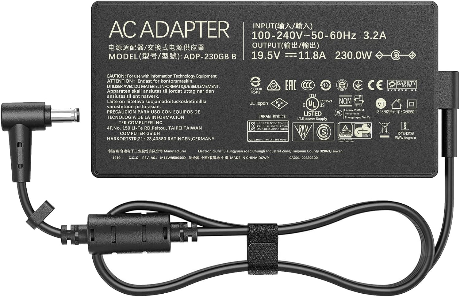 230W Laptop Charger for Asus ROG Zephyrus and Strix Series