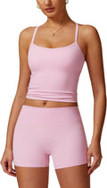IMEKIS Women's Workout Sets 2 Piece Yoga Outfit - Supportive High Top