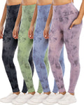 4 Pack Leggings with Pockets for Women - High Waist Tummy Control one!