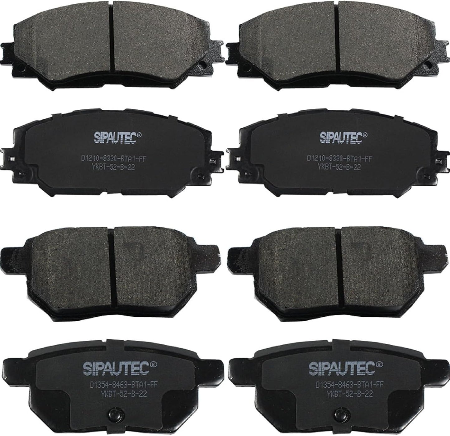 SIPAUTEC Carbon Fiber Ceramic Brake Pads for Toyota Corolla