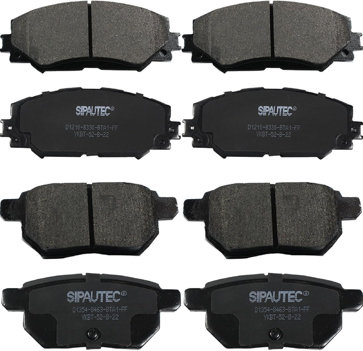 SIPAUTEC Carbon Fiber Ceramic Brake Pads for Toyota Corolla