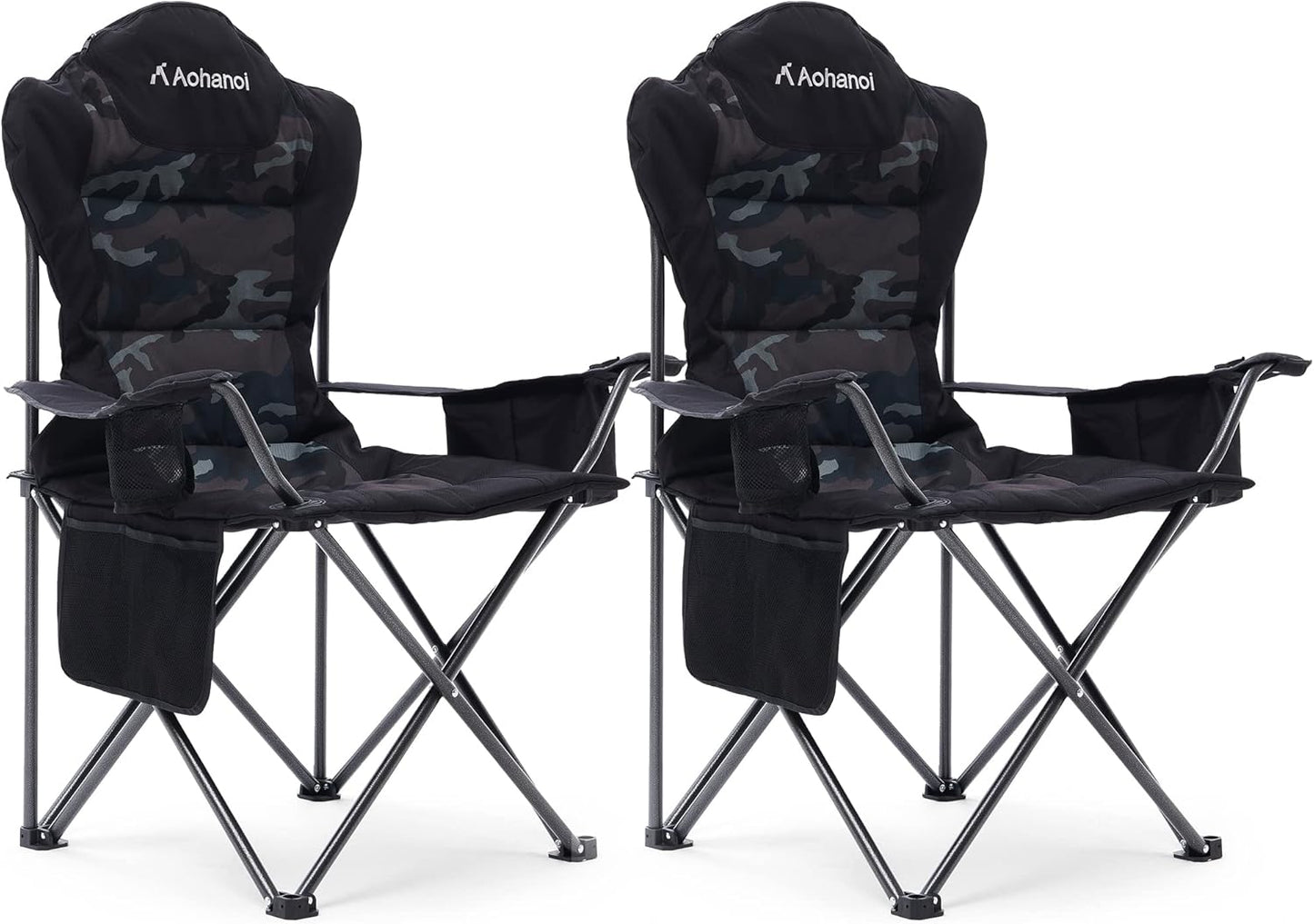 Aohanoi Camping Chairs 2 Pack for Heavy People - Camo