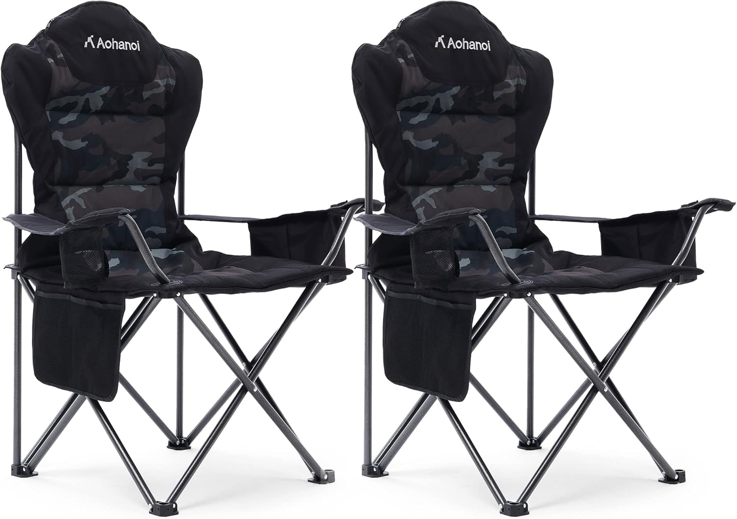 Aohanoi Camping Chairs 2 Pack for Heavy People - Camo