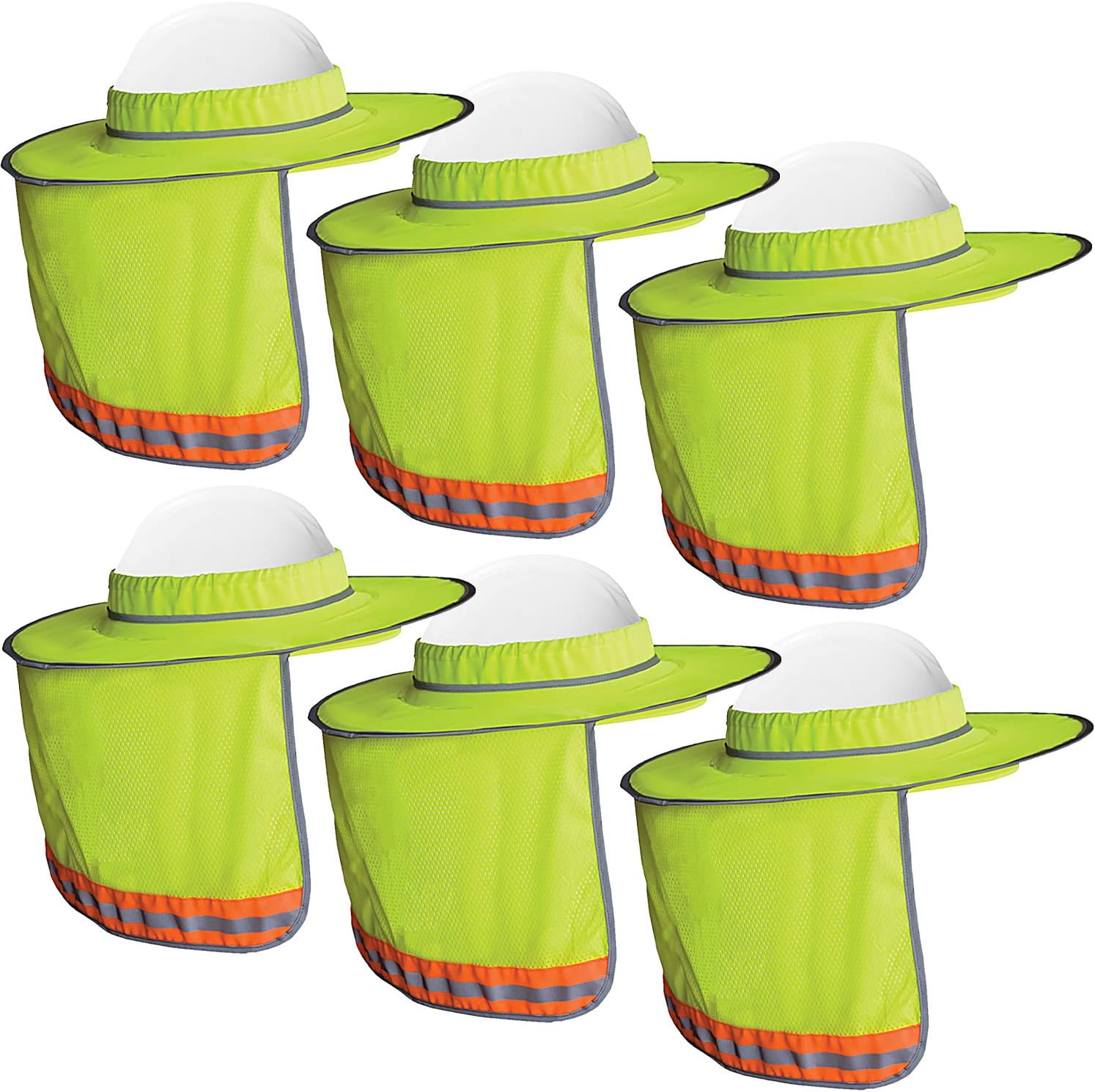 Wolf High-Visibility Orange Reflective Hard Hat Sunshade for Safety