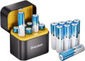 AA Rechargeable Batteries Lithium 16 Pack with Charger - Long-Lasting