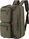 Canvas Convertible Briefcase Backpack 17 in - Red Lining