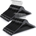 TOPIA HANGER Wooden Coat Hangers 30 Pack - Durable Black Wood Set