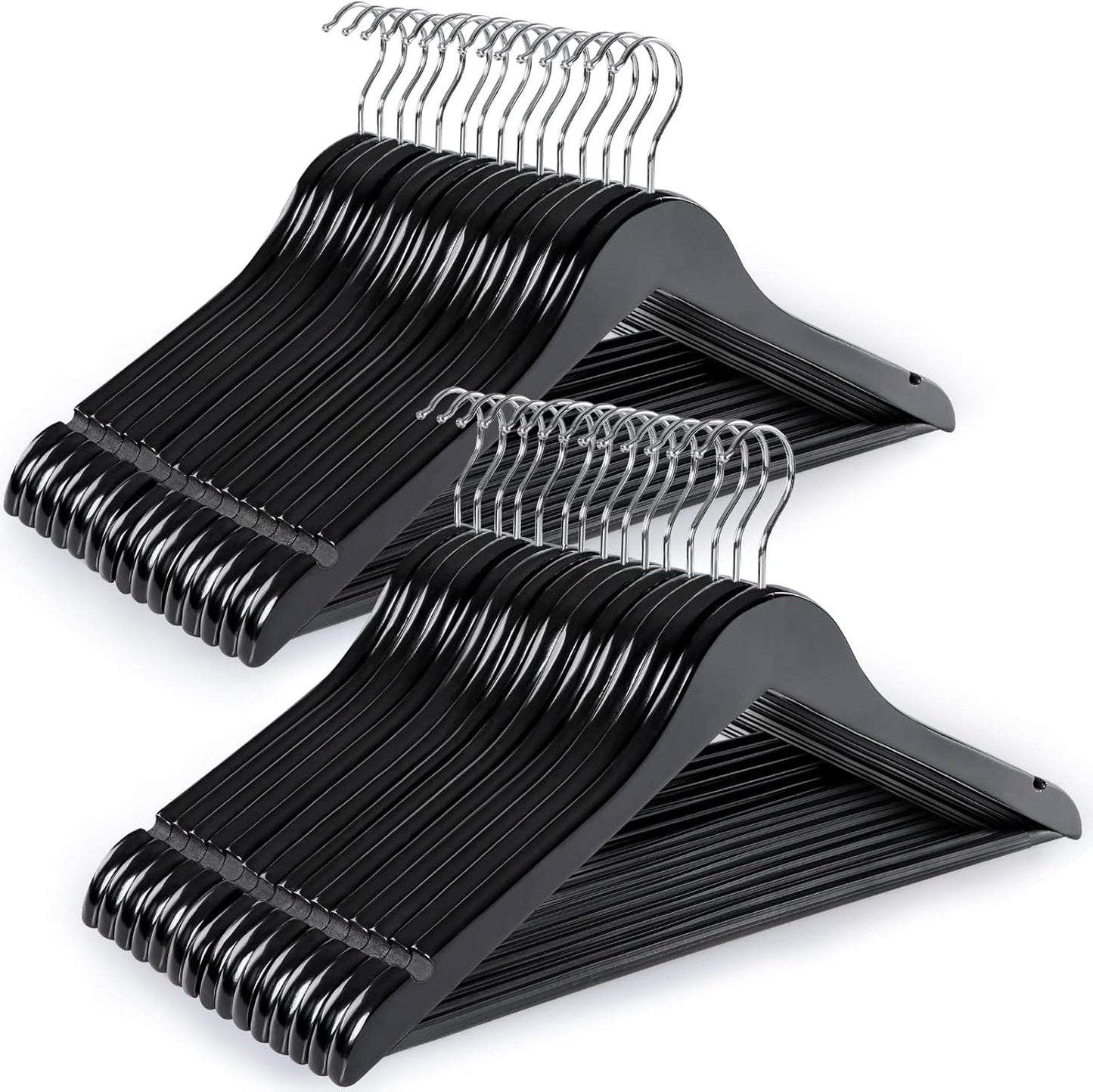 TOPIA HANGER Wooden Coat Hangers 30 Pack for All Your Needs