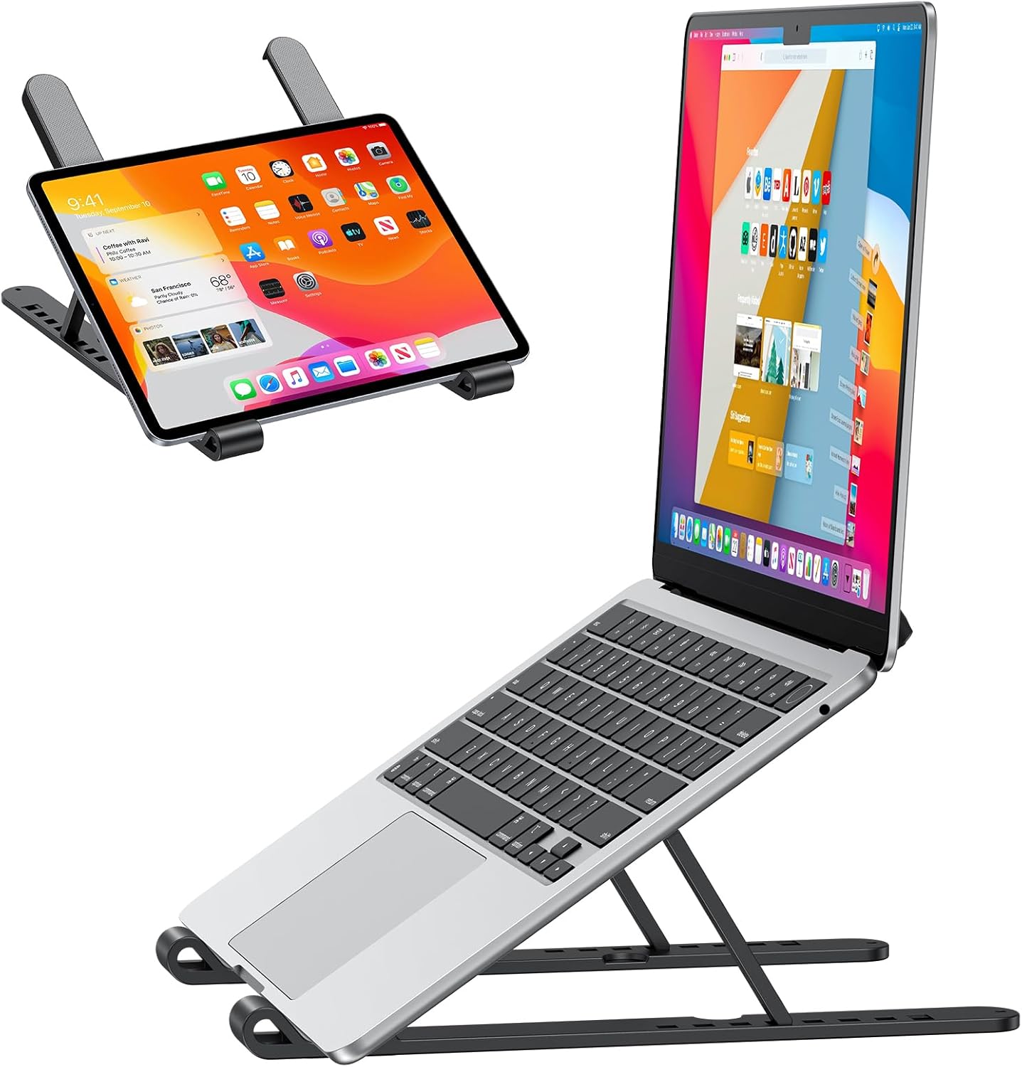 Adjustable Laptop Stand for Desk | Portable & Foldable | OMOTON