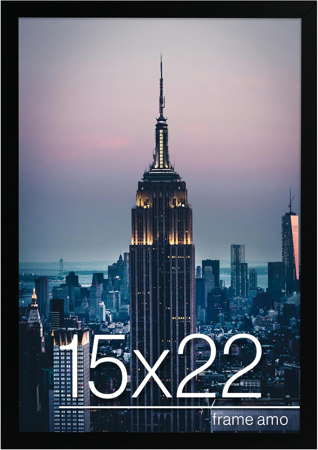 Modern Black Picture Frame 15x22 for Photos and Posters