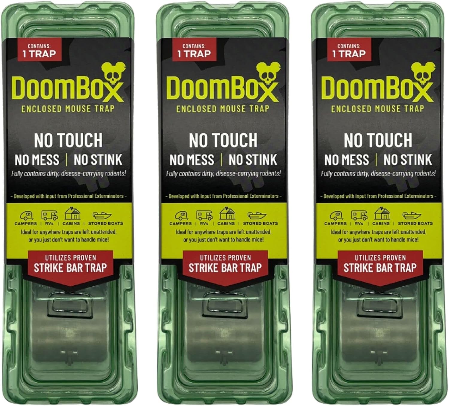 DoomBox Green Mouse Trap | Mess-Free Mouse Control
