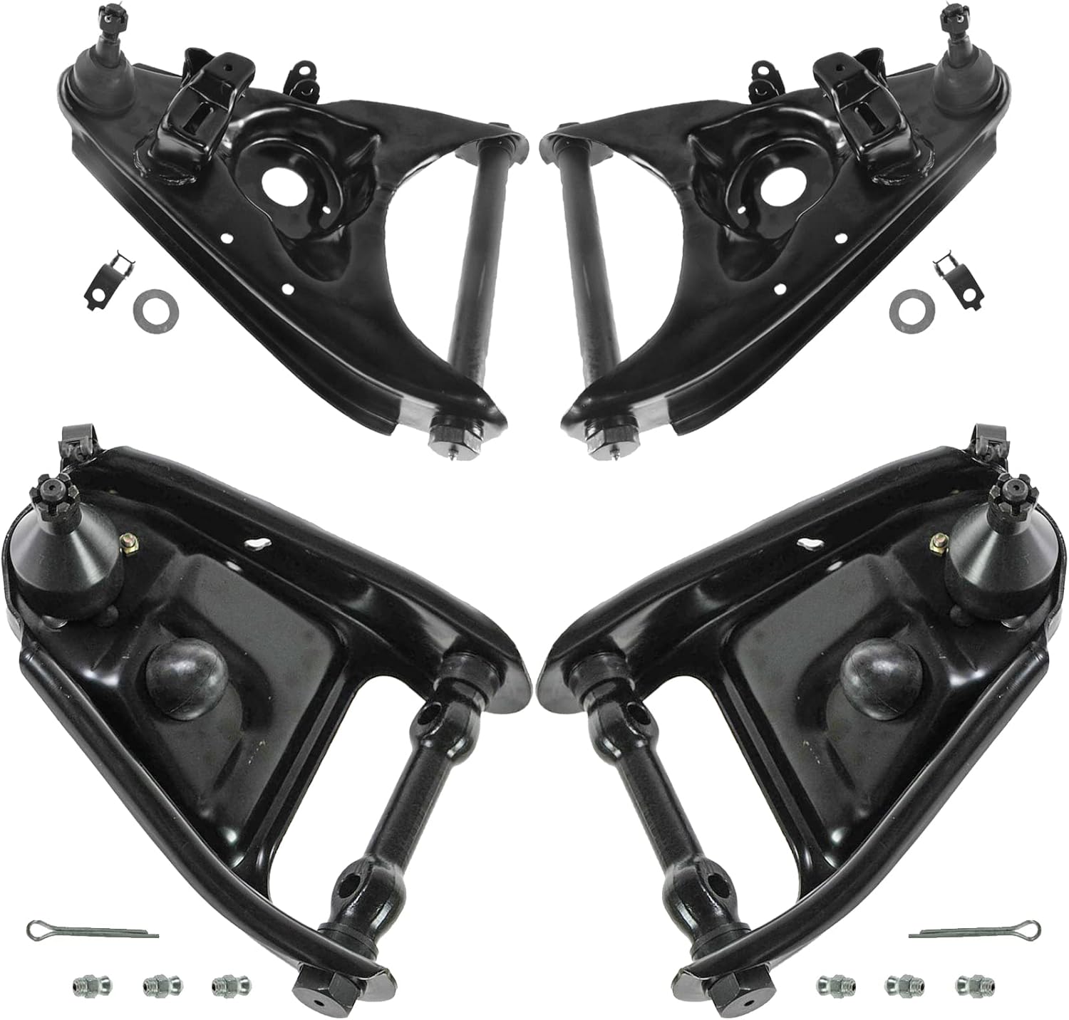 TRQ Front Upper & Lower Control Arm Set for 73-99 Chevrolet GMC