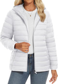 YUCOLEN Women's Puffer Jacket with Hood - Lightweight Quilted Warmth