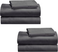 100% Cotton Twin Sheet Set 2-Pack - Dark Grey Sateen