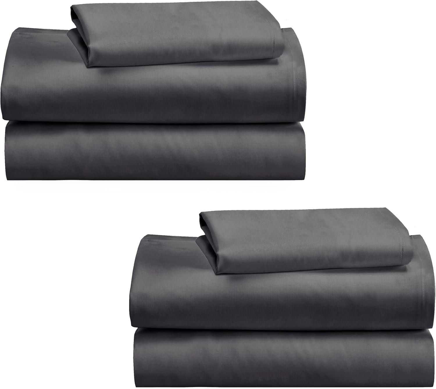 California Design Den 100% Cotton Twin Bed Sheets Set - Dark Grey
