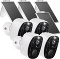 4pcs Security Camera Wireless Outdoor 2K Solar Camera - Color Night