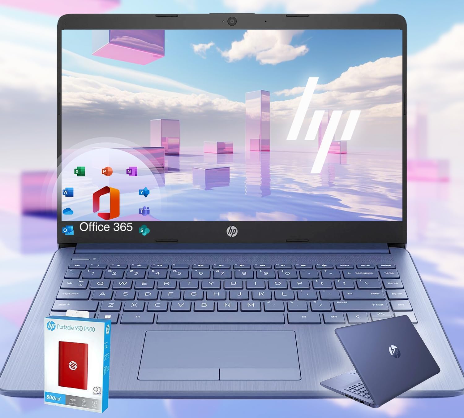 HP 14 Ultrabook with Intel Quad-Core CPU for Students