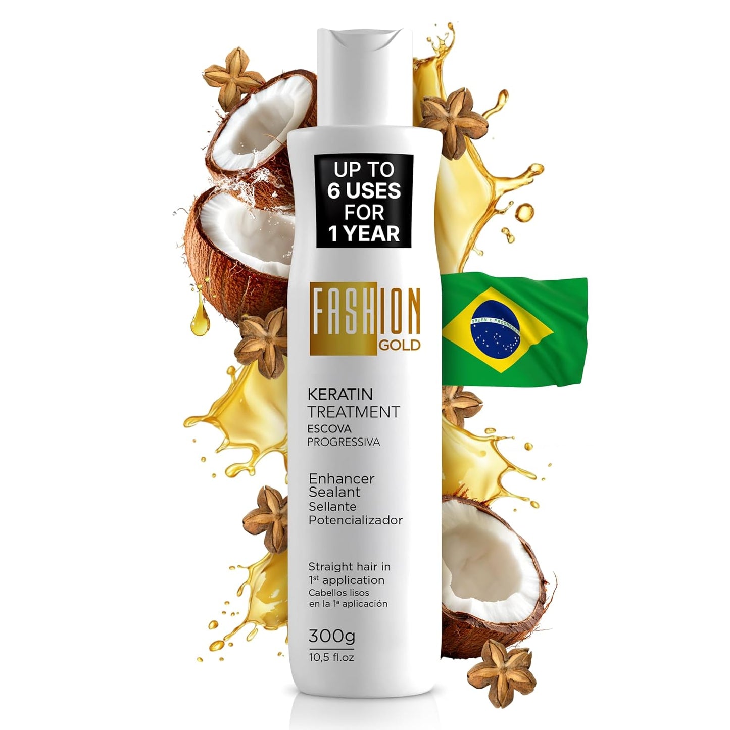 Fashion Gold Keratin Hair Treatment for Frizz-Free Hair