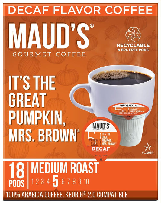 Decaf Pumpkin Spice Coffee Pods - Energy Friendly, Delicious Flavor