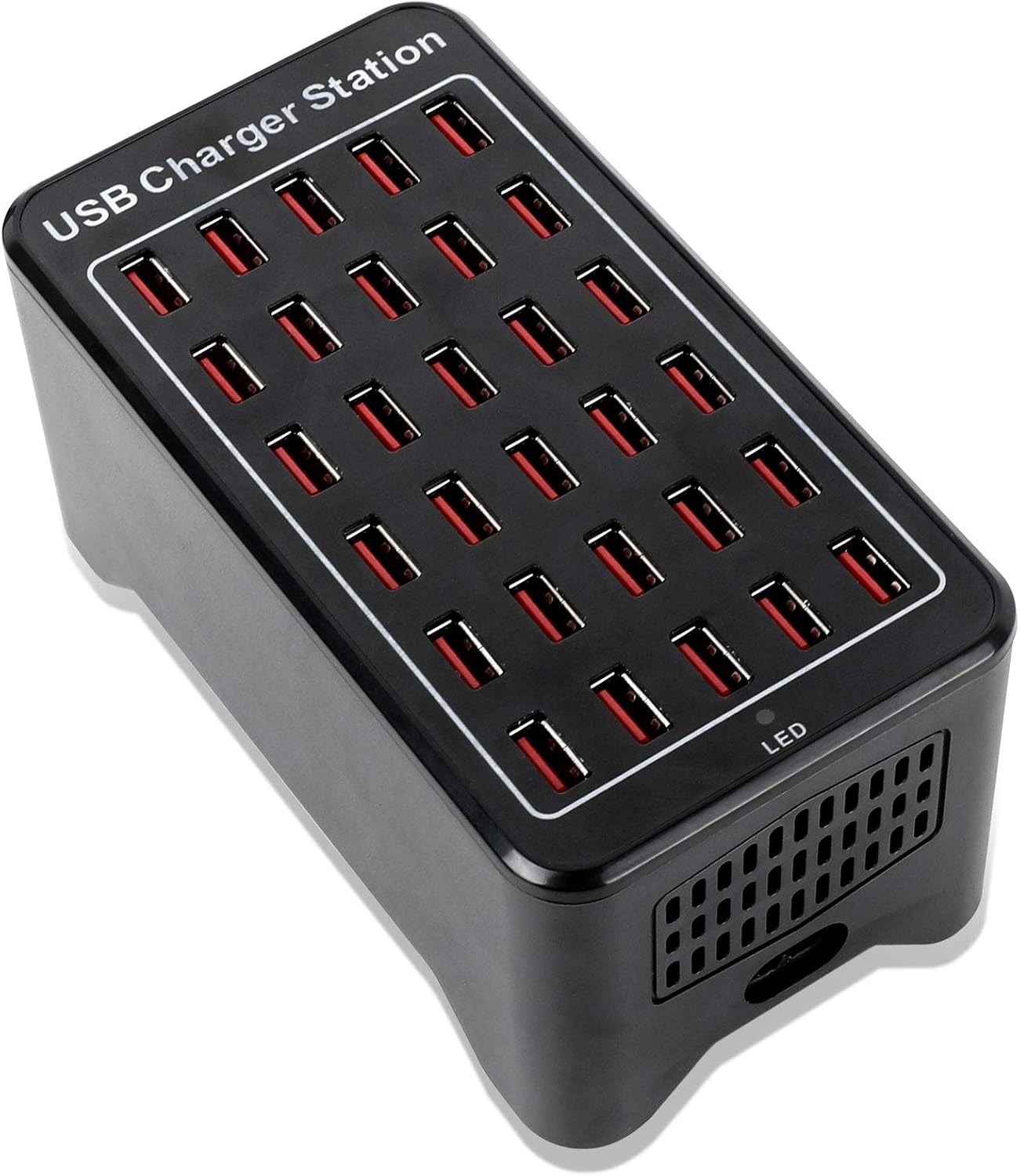 Mixilin 30-Port Smart USB Charger Station
