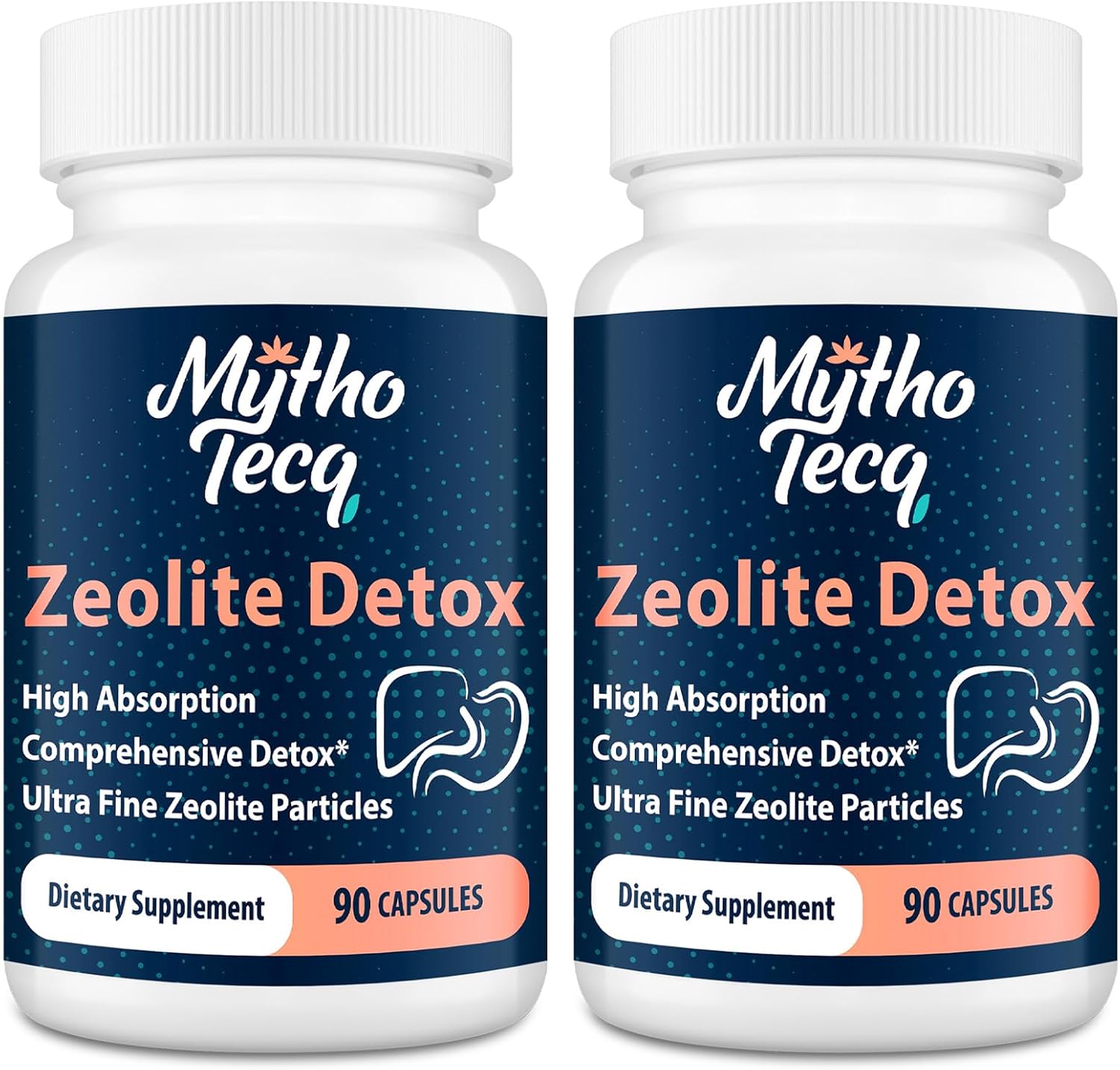 2300 MG Zeolite Detox Capsules for Full Body Cleanse