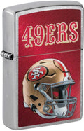 Zippo NFL Helmet Street Chrome Pocket Lighter - Windproof, Refillable