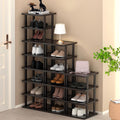 Vertical Shoe Rack Tall Narrow 17-Tier Bamboo Organizer - Space Saving