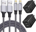 Fast Charge iPhone & iPad with MFi Certified Dual Port Wall Charger Set
